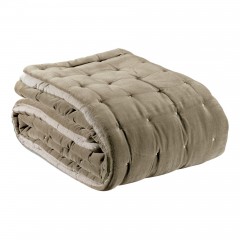 BEDCOVER DUA TWO SIDED TAUPE 